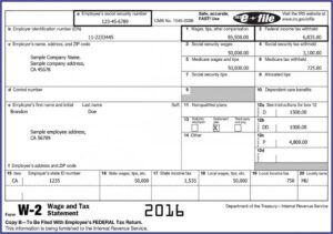 Editable W2 Form 2018