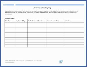 Employee Goal Review Planning Form