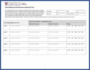 Employee Goal Setting Appraisal Form