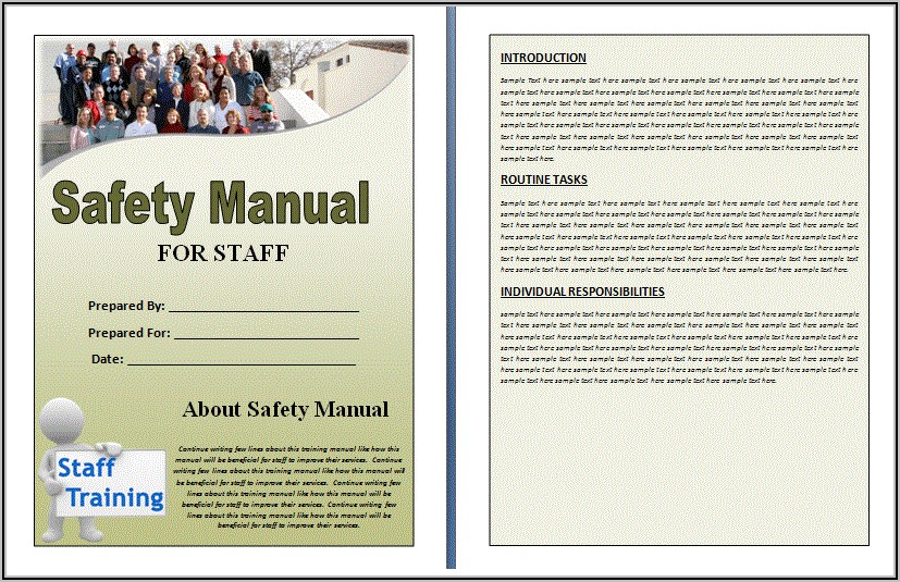 Employee Health And Safety Manual Template