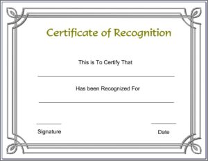 Employee Recognition Certificate Examples