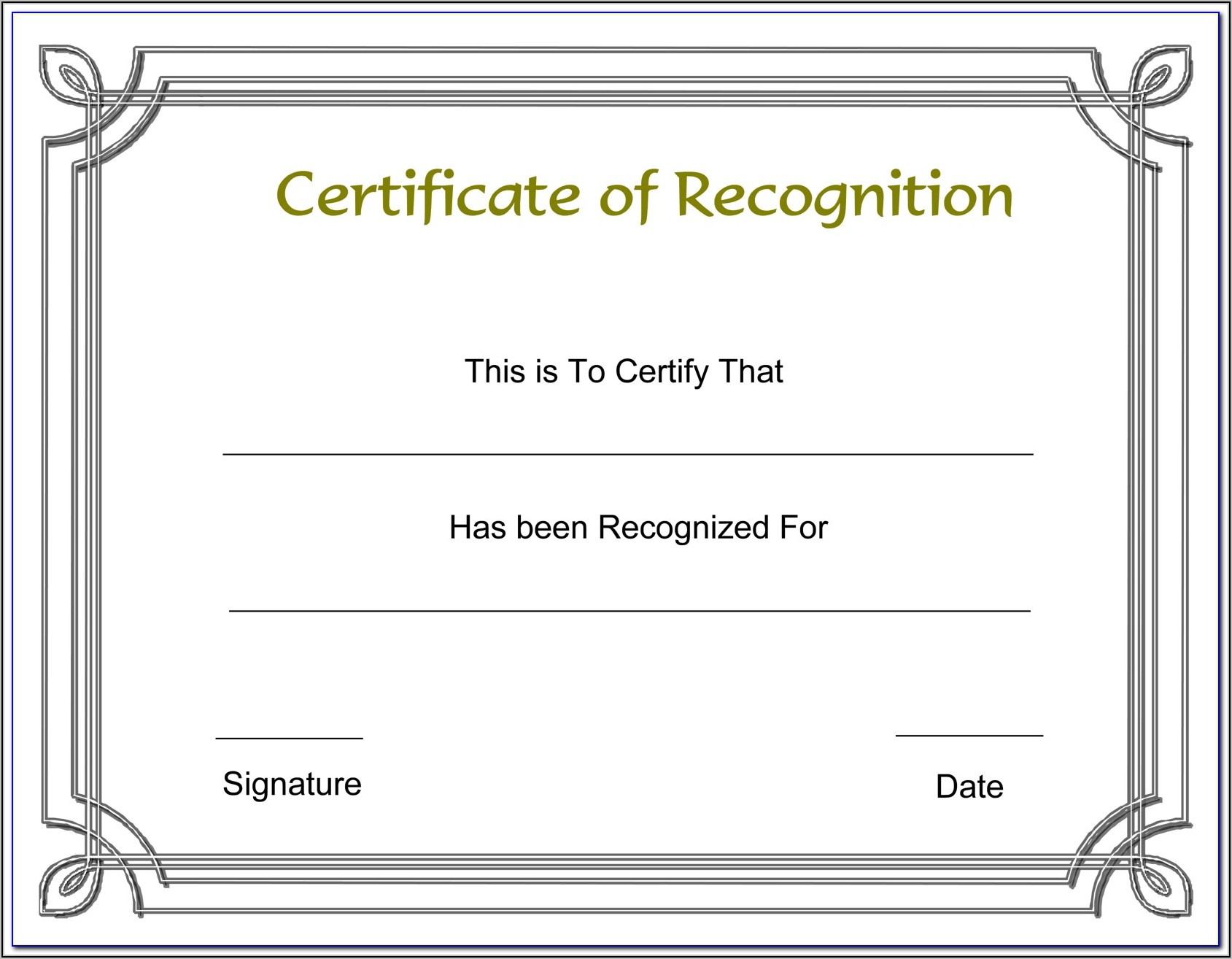 Employee Recognition Certificate Examples