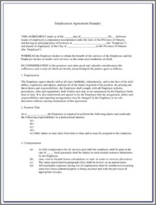 Employment Contract Template Ontario