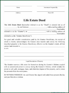 Enhanced Life Estate Deed Florida Sample