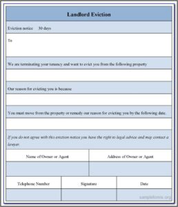 Eviction Notice Template Alberta