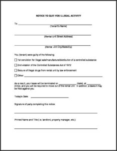 Eviction Notice Template Pennsylvania Free