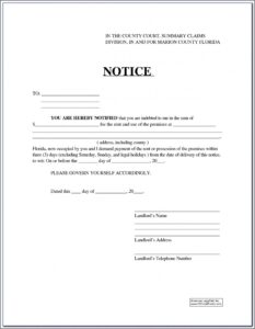 Eviction Notice Template South Africa