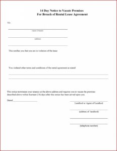 Eviction Sample Letter Free