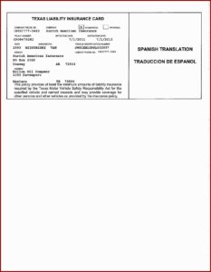 Fake Auto Insurance Card Template