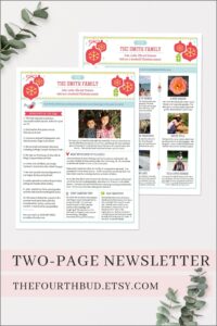 Family Christmas Newsletter Template