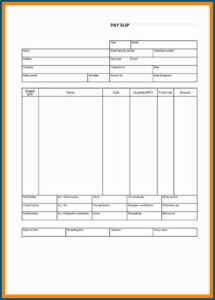 Fillable Excel Pay Stub Template