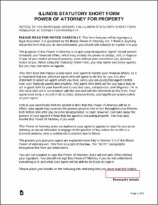 Financial Power Of Attorney Illinois Template