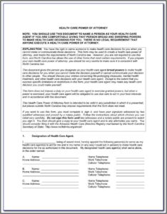 Financial Power Of Attorney Samples