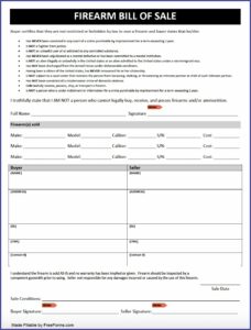 Free Bill Of Sale Form Texas