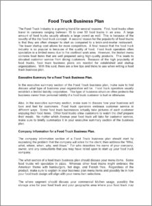 Free Business Plan Template For Transport Company