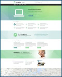 Free Computer Repair Website Template Html