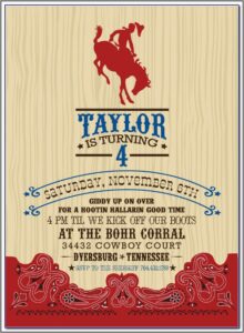Free Country Western Invitation Templates