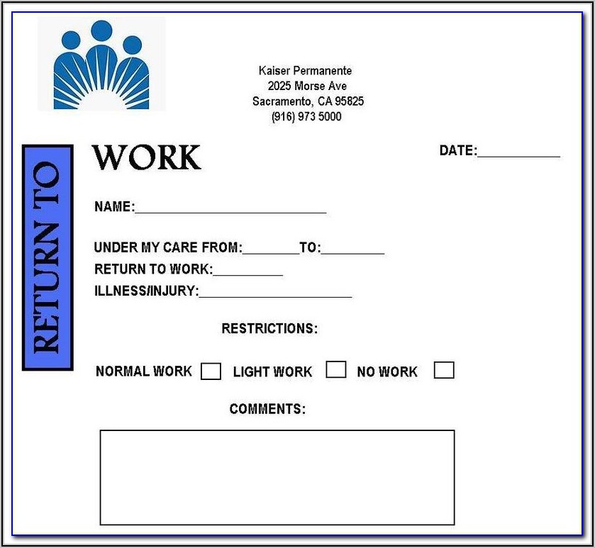 Free Doctors Excuse Template Download