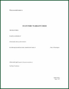 Free Download Warranty Deed Form