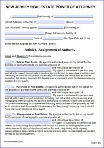 Free Editable Power Of Attorney Form