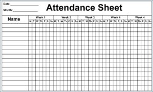 Free Employee Attendance Calendar Template