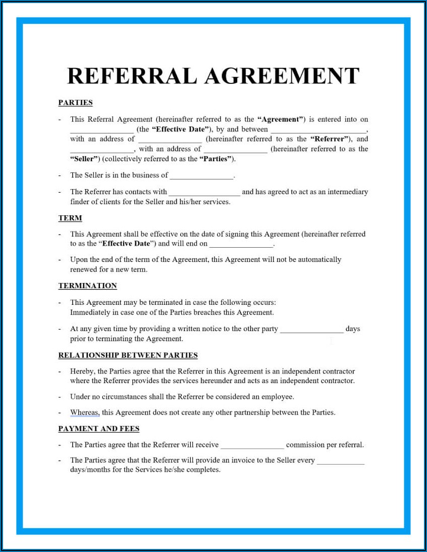 Free Finder's Fee Agreement Template
