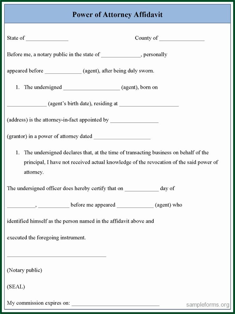 Free General Affidavit Form Download