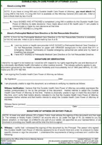 Free Health Care Directive Form