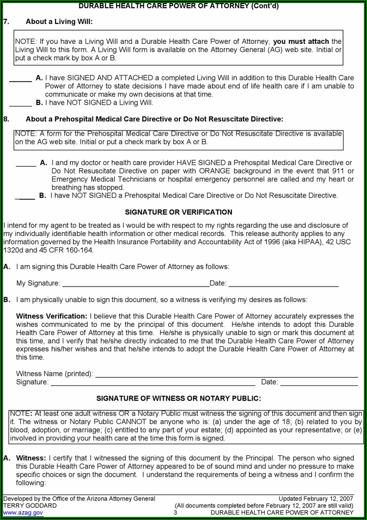 Free Health Care Directive Form