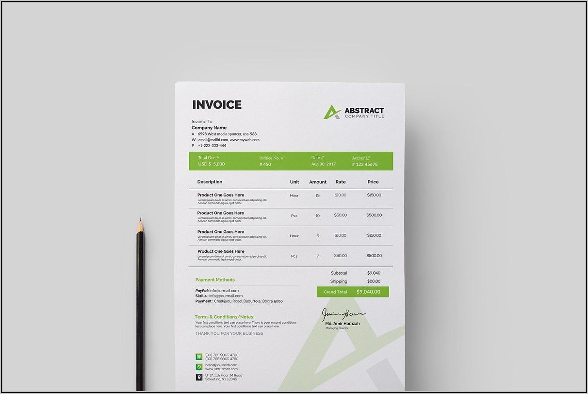 Free Invoicing Template