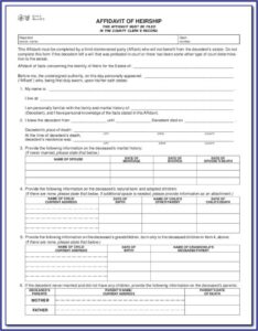 Free Legal Forms Affidavit Of Heirship