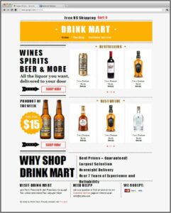 Free Liquor Store Website Template