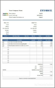 Free Online Invoicing Templates