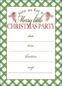 Free Printable Christmas Invitations Templates