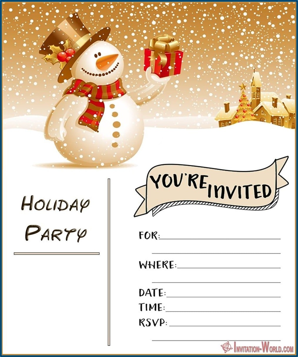 Free Printable Christmas Party Invitation Templates