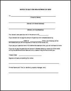 Free Printable Eviction Notice Template Alabama
