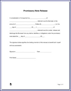 Free Promissory Note Template Pdf Canada