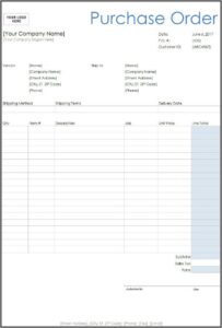 Free Purchase Order Terms And Conditions Template Uk