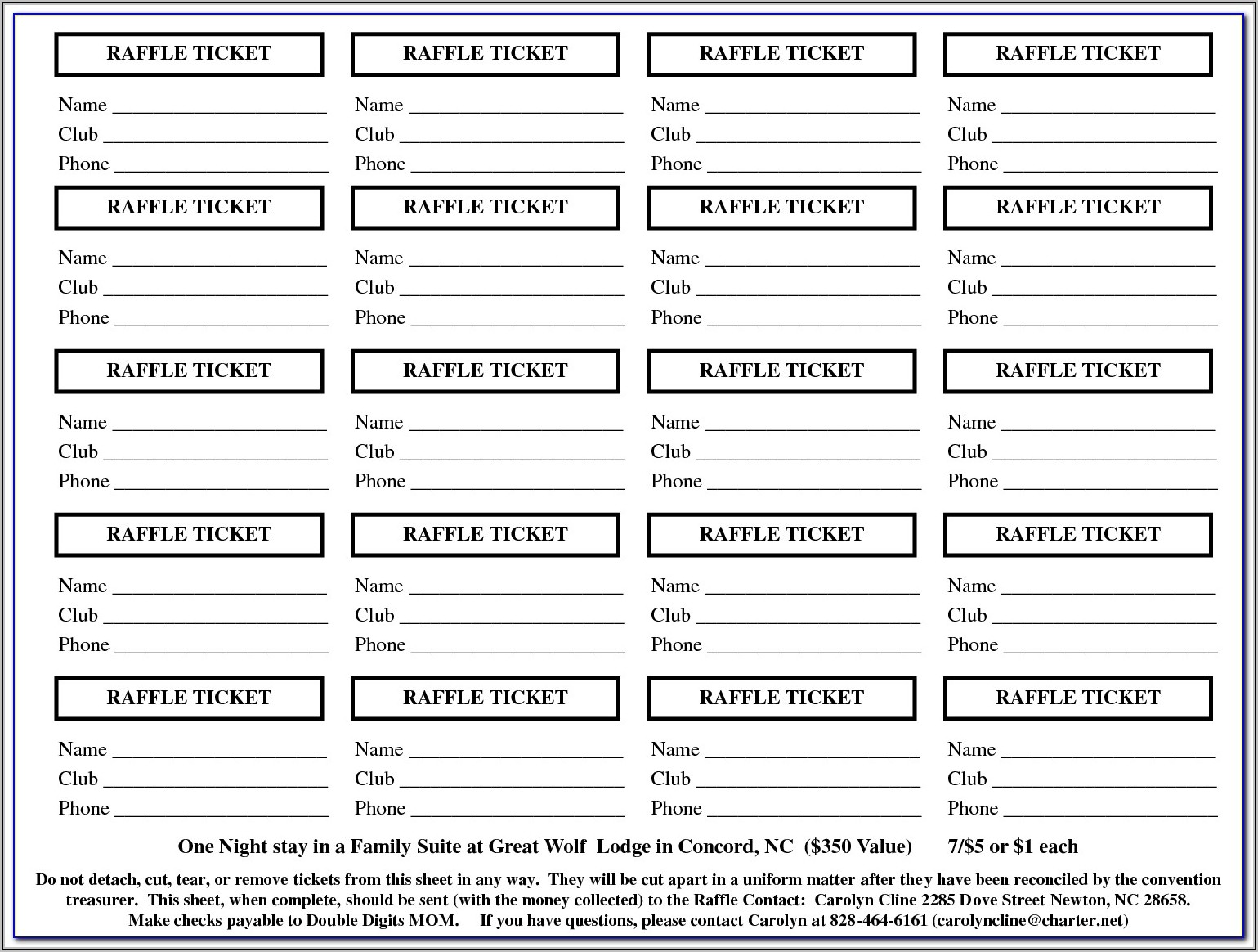 Free Raffle Ticket Template With Numbers