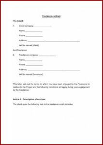 Free Self Employed Contract Template