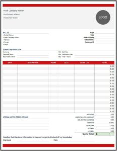 Free Simple Invoice Templates Download