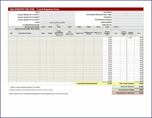 Free Travel Expense Report Template