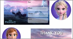Frozen 2 Birthday Card Template