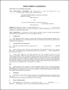 Full Time Employment Contract Template Australia