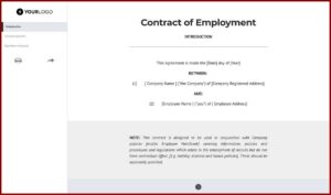 Full Time Employment Contract Template Uk