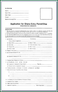 Ghana Visa Application Form Canada
