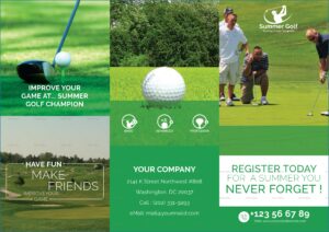 Golf Tournament Tri Fold Brochure Template Free