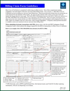 Health Insurance Claim Form 1500 Example