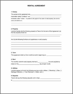 Home Rental Agreement Form