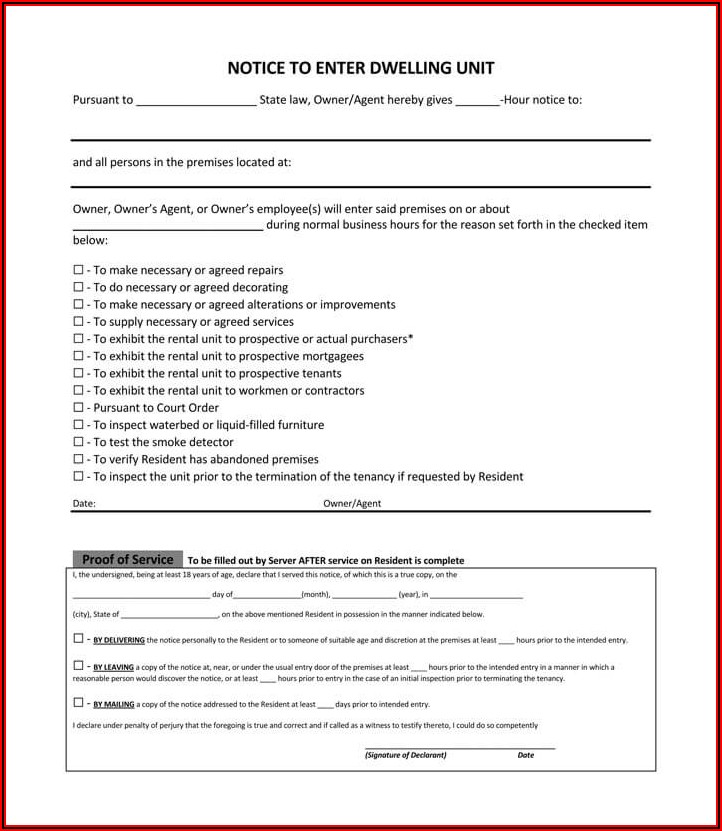 House Rental Inspection Checklist Form